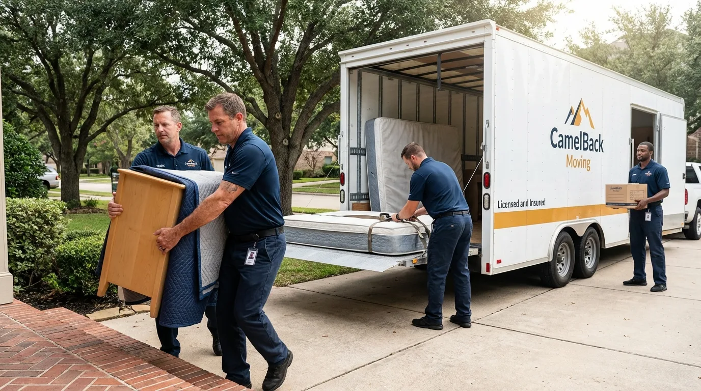 Crew loading residential truck for cross-state move from Johnsonburg, PA